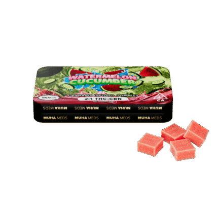 Muha Meds Watermelon Cucumber Gummies | Indica